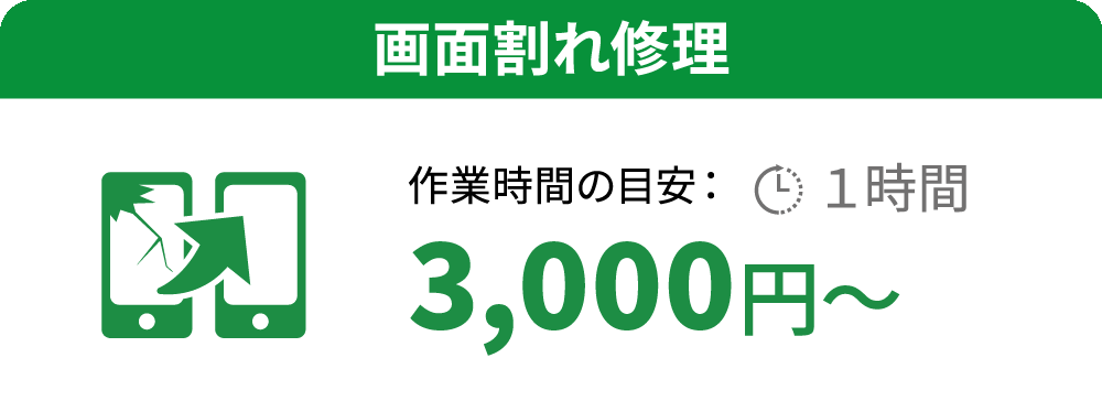画面割れ修理